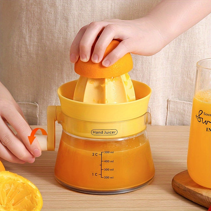 1pc Manual Juicer with Built-in Measuring, Multifunctional Manual Hand Squeezer for Lemons, Limes, Orange, for Home, Office And Camping, Kitchen Gadgets