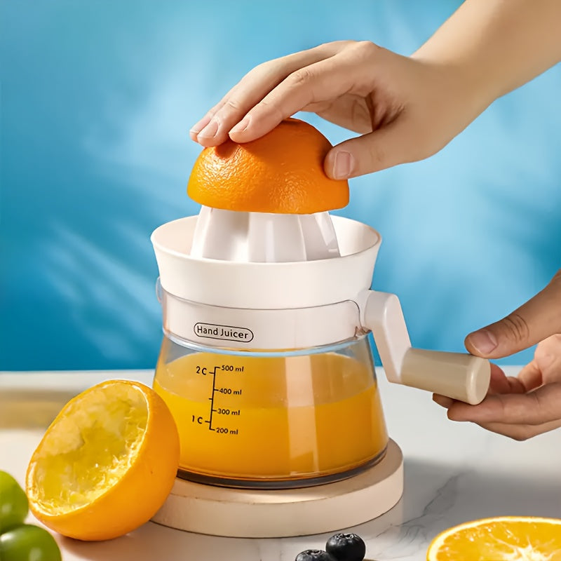 1pc Manual Juicer with Built-in Measuring, Multifunctional Manual Hand Squeezer for Lemons, Limes, Orange, for Home, Office And Camping, Kitchen Gadgets